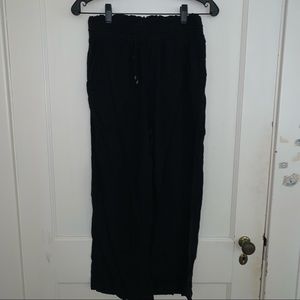Abercrombie Black Flowy Wide Leg Pants